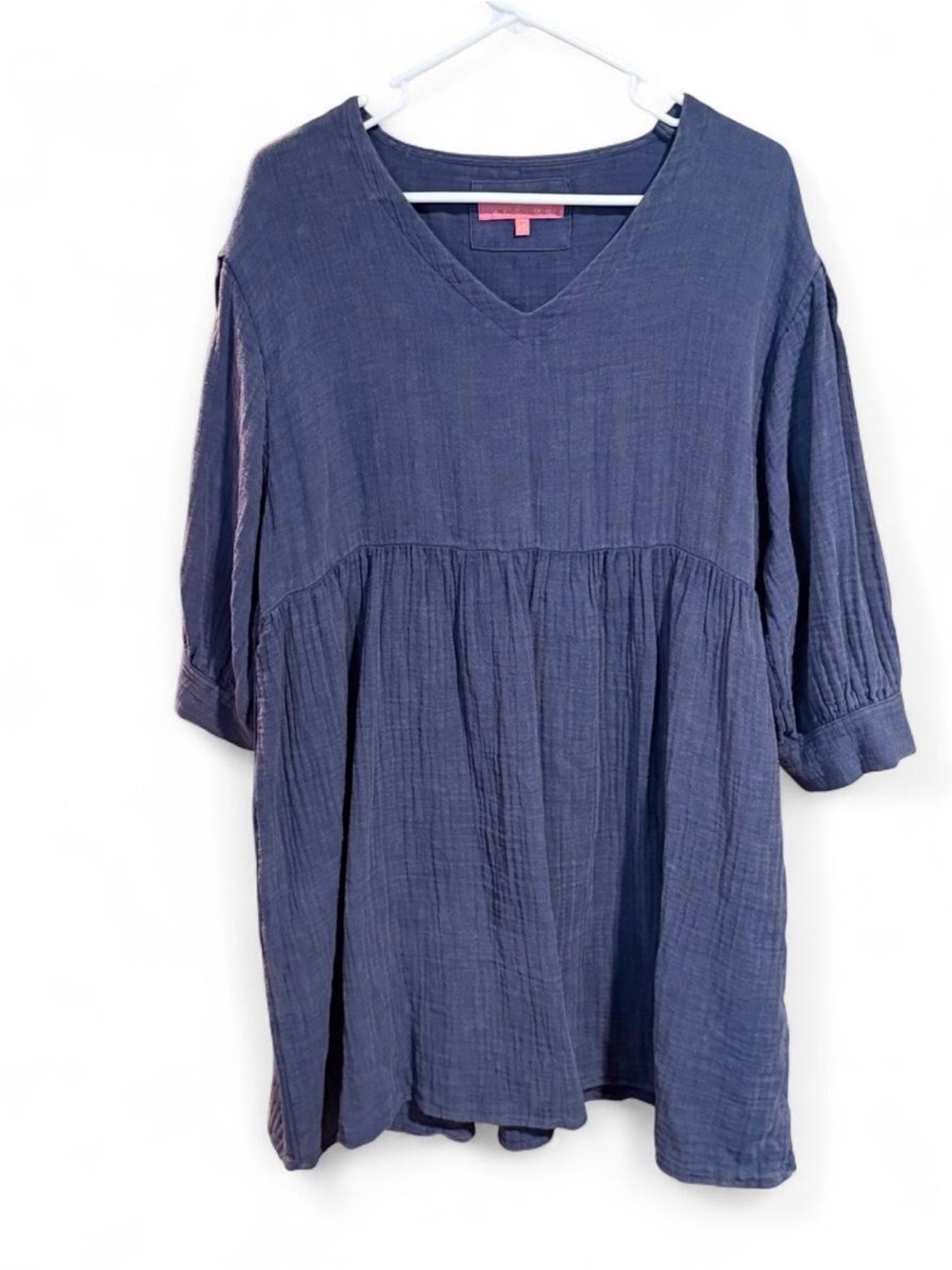 Simply Southern Navy V-Neck Peasant Dress